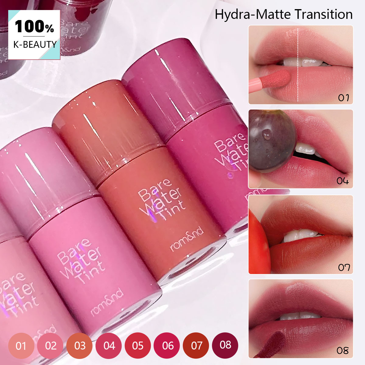 rom&nd BARE MOOL TINT,Water-Li - Lip Tint Korean 评论和价格