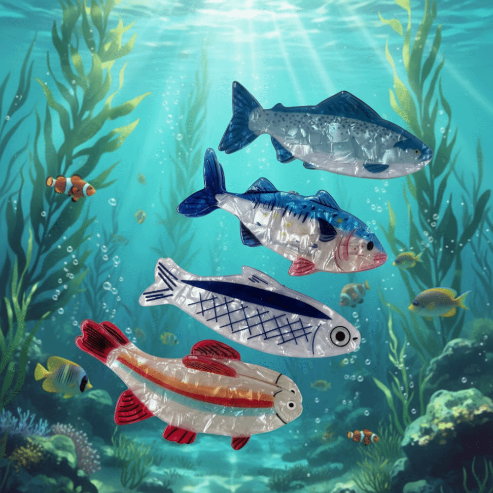 Hairpin Ocean Animal Hair Claw - Korean Lifestyle & Kids Boutique 评论和价格