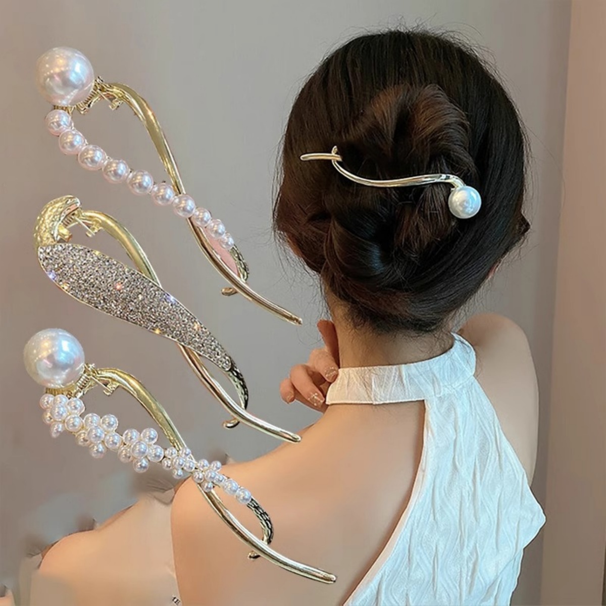 Elegant Glitter Pearl Hair Cli - Korean Lifestyle & Kids Boutique 评论和价格