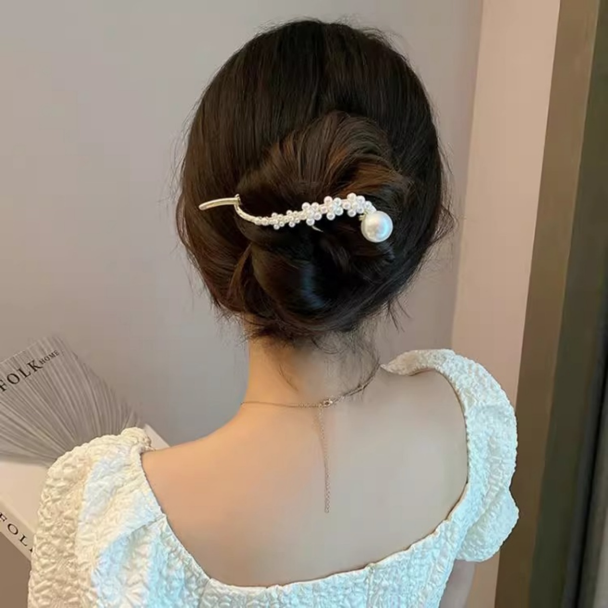 Elegant Glitter Pearl Hair Cli - Korean Lifestyle & Kids Boutique 评论和价格