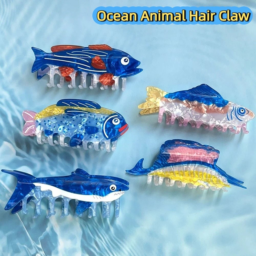 Hairpin Ocean Animal Hair Claw - Korean Lifestyle & Kids Boutique 评论和价格