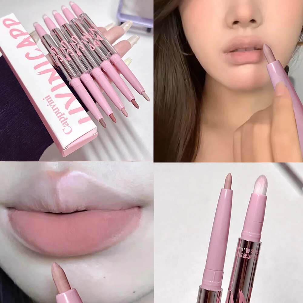 Nude Lip Liner with Lip Brush  - Lip Tint Korean 评论和价格